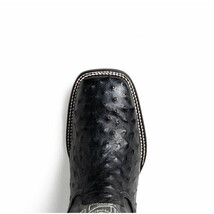 ALABAMA Genuine Ostrich Skin Cowboy Boot from the Western Collection Black image 9