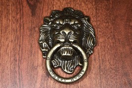 Die Cast Metal Alloy Lion Head Knocker Ring Holder for Mobiles (in Antique Gold) - £4.00 GBP