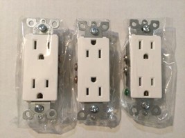 Set Of 3 Duplex Receptacle Decor, 15 amp White - £7.57 GBP