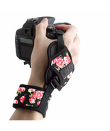 Stabilizing DSLR Camera Hand Strap Grip with Floral Neoprene Design - £25.97 GBP