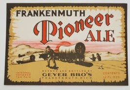 Geyer Bro&#39;s Frankenmuth Pioneer Ale Unused Paper Label Michigan - £11.46 GBP