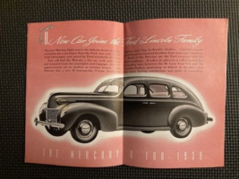 1939 Ford Lincoln Mercury Brochure Folder Original Automobile Collectible - £11.00 GBP