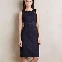 Moulinette Soeurs Larkin Navy Black Lace Sleeveless Sheath Bodycon Midi ... - $26.17