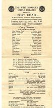Post Road Flyer West Roxbury Little Theatre 1941 Velma Stone - $11.88