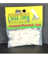 Creek Town Tackle 2” CRAPPIE PANFISH JIGS Fishing Lures WHITE RIBBED 20 ... - $9.10 CAD