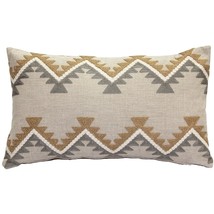 Tulum Ranch Embroidered Throw Pillow 12x20, with Polyfill Insert - £39.46 GBP