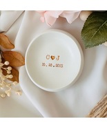 Personalized, custom ring dish, 3D embossed flower garden, polymer clay dish - £23.59 GBP