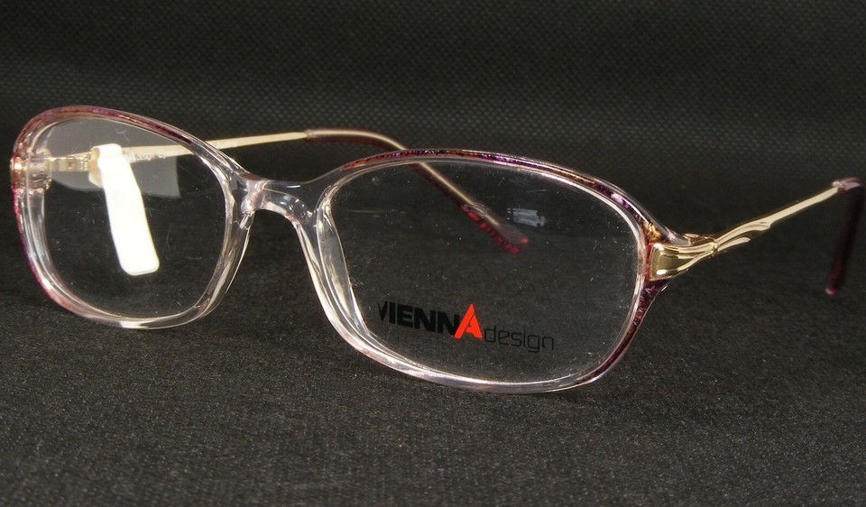 Vienna Design by MPG UN529-02 Clear Purple Gold UNIQUE RARE EYEGLASSES 5... - $58.20