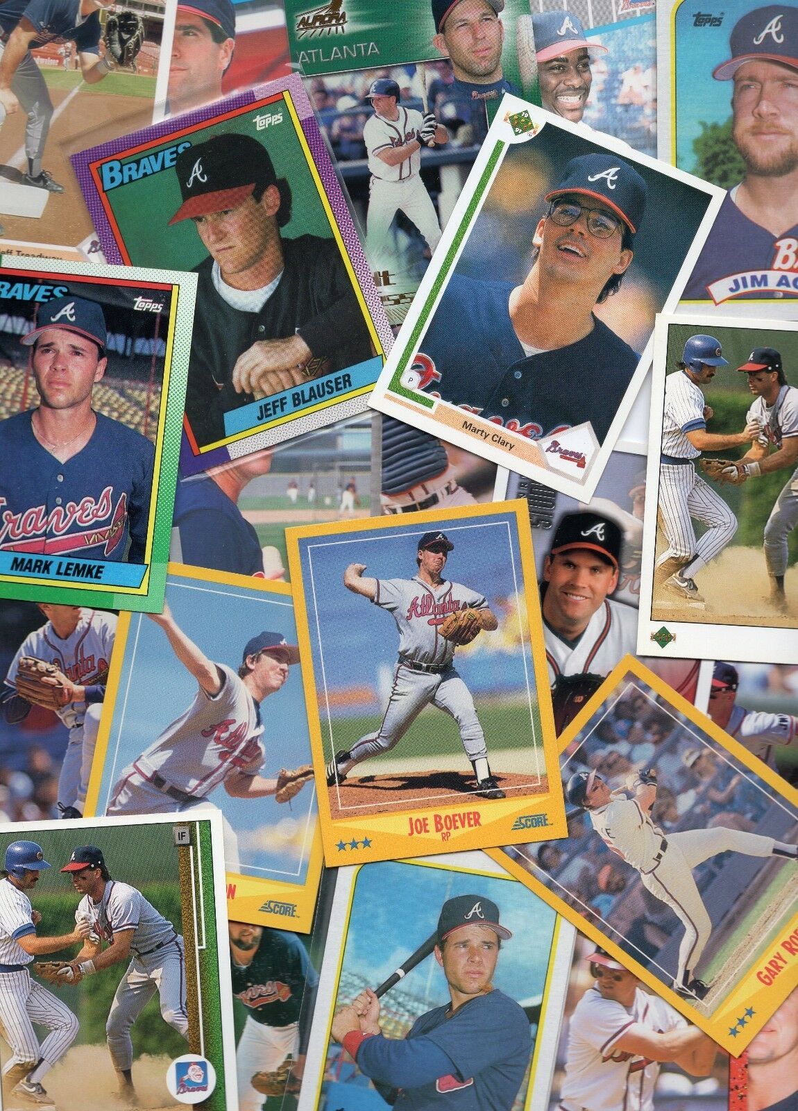 ATLANTA BRAVES    BASEBALL CARDS 100 +   !  EXCELLENT CONDITION ! - $1.66