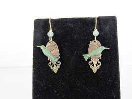 Vintage look Hummingbird Earrings Copper Bronze - $7.70