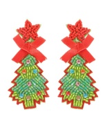   Christmas Tree Post Dangle Earrings - $25.55