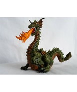 VTG Papo 1999 Green Winged Dragon with Flame #39025 Figure Enchanted World - £4.39 GBP