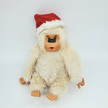 Russ Vtg Conga Santa Thumb Sucking Cream Gorilla Plush 9&quot; Stuffed Toy B224 - £10.20 GBP