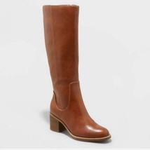 Universal Thread Davina Heeled Faux Leather Riding Boot Cognac New With ... - £20.08 GBP