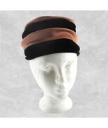 Vintage 1950s Screen Vogue Original Hat Burgundy Velvet Pink Satin Ladie... - $439.90 MXN