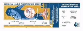2002 ALCS American League Championship Series Yankees PHANTOM Season Ticket HG4 - £7.67 GBP
