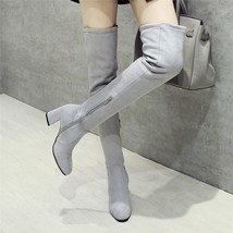 Spring Autumn Women Over the Knee Boots Thick High Heel Woman Thigh High Boots S - £72.70 GBP