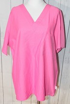 Crest Women&#39;s Pink Short Sleeve Scrub Shirt Size L - £16.78 GBP