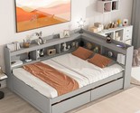 Full Size Daybed With Storage, Full Bed With Storage Shelfs And Bookcase... - $870.99