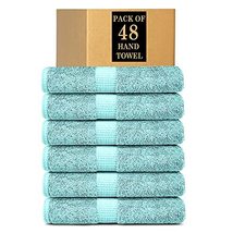 Lavish Touch 100% Cotton 600 GSM Melrose Pack of 48 Hand Towels Sea Green - $94.99