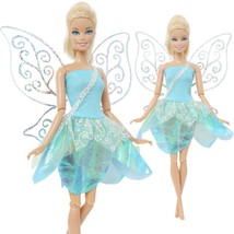 Blue Dress Wings Dancing Clothes For Barbie Fashion Dress 11.5 Doll 1/6 ... - £7.82 GBP