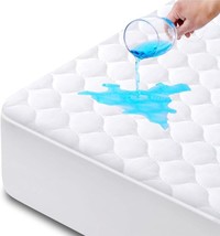 Waterproof Mattress Protector Quilted Matress Pad Breathable Noiseless B... - £17.44 GBP+