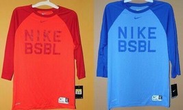 Nike Dri Fit Baseball BSBL 3/4 Sleeve Tee Shirt Men&#39;s Sizes Small or Med... - £27.48 GBP