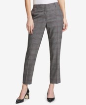 DKNY Womens Essex Plaid Ankle Pants Color Black/Red Size 2 - £77.51 GBP