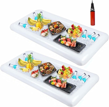 Inflatable Serving/Salad Bar Tray Food Drink Holder 2 PCS - BBQ Picnic Pool Part - £24.40 GBP