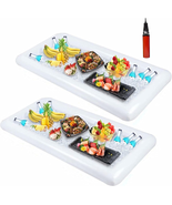 Inflatable Serving/Salad Bar Tray Food Drink Holder 2 PCS - BBQ Picnic P... - £19.74 GBP