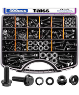 400pc Metric Flange Bolt Nut &amp; Washer Kit – M6 M8 M10 Black Zinc 10.9 Grade - $1,166.48 MXN