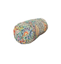 Classic Bolster Pillow, Turquise  Black Silk, Classic Paisley Silk, 6x16&quot; - £43.16 GBP