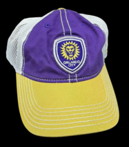 Orlando City Soccer Hat Purple Yellow White Mesh Adidas Snapback - $186.31 MXN