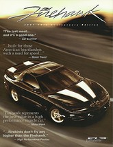 2001 Pontiac SLP FIREHAWK 10TH ANNIVERSARY sales brochure FIREBIRD folder - $12.50