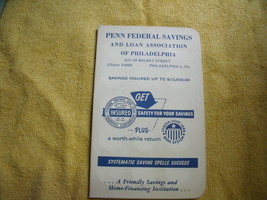 Penn Federal Savings Bank Dime Savings Card Vintage - $12.00