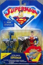 Superman Animated Ultra Shield Superman Figure with Blast Shield NIB 1998 Kenner - £29.60 GBP