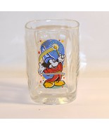 Clear Glass Mickey Mouse Sorcerer McDonald&#39;s Walt Disney World 2000 Cele... - £9.48 GBP