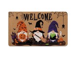 Halloween Welcome Gnome Doormat Indoor Outdoor Autumn Greeting Front Por... - $42.99
