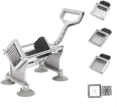 Commercial Grade French Fry Cutter Fruit Vegetable Chopper Potato Slicer - $2,543.48 MXN