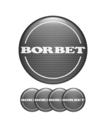 4 x 56 mm Borbet Center Hub Dome Stickers  - £10.93 GBP