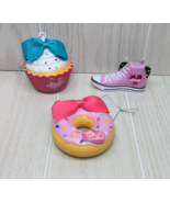 Jojo Siwa Lot 3 Christmas Tree Ornaments Donut cupcake High top sneaker ... - £11.82 GBP