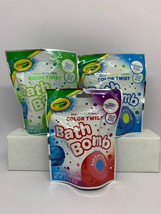 3 Scented Crayola Color-Twist Bath Bomb Fizzie for Kids Multiple Colors - £10.71 GBP