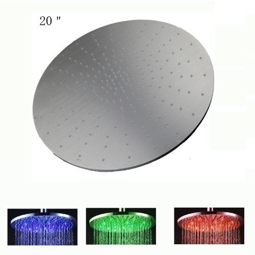 Cascada 20 Inch Ceiling Mount Round Rainfall LED Shower Head, Stainless Steel (( - $332.45