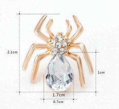 Vintage Look Gold Plated Spider Brooch Suit Coat Broach Lapel Pin Collar S7 - £12.40 GBP