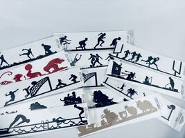 Die Cuts Assorted Scrapbook Craft Color Paper Lot - Sports Cats Circus -... - $10.00