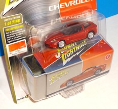 Johnny Lightning Pro Collector Storage Tin &#39;12 Chevy Corvette Z06 Inferno Orange - £10.88 GBP