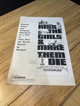 Vintage 1966 Kiss the Girls and Make Them Die Movie Film Cinema Press Ki... - $936.96 MXN