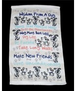 Dogs Script Make New Friends Take Long Walks Etc. Decorative Velour HAND... - $20.49 CAD