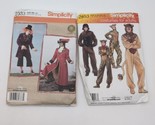 Simplicity 2333 MadHatter Willy Wonka Captain Hook Pirate L-XL Halloween... - $14.42