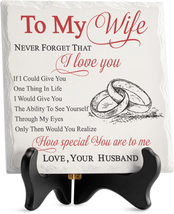 Gifts for Wife from Husband Romantic Ceramic I Love You Gifts Plaque for Wife Bi - £27.00 GBP